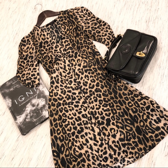 AllSaints Kota Leppo Leopard Dress XS New w/Tags! - Picture 5 of 8